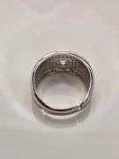 Men's 18 Kt White Gold Plate 1 Ct Lab Simulated Diamond Ring