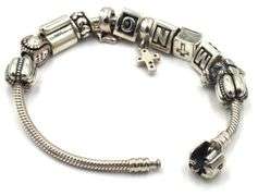 Pandora bracelet with charms in 925 sterling silver