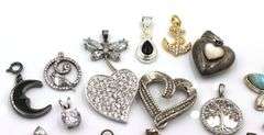 Vintage 925 sterling silver group lot of pendants