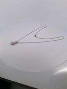 CERTIFIED 14K WHITE GOLD NECKLACE WITH DIAMOND PENDANT