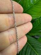 14k White Gold Solid Diamond-Cut Rope Link Chain 1.5mm Necklace 22"