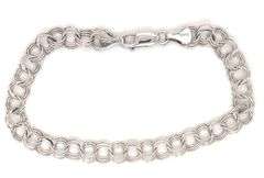 14kt White gold charm bracelet