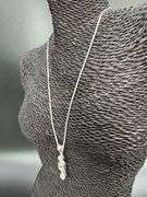 Sterling Silver Crystal Pendant Natural Gemstone With Sterling Silver Box Chain