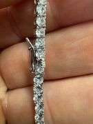 Rhodium Plated 925 Sterling Silver Round Clear CZ Tennis Necklace Bracelet 3mm 24"