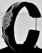 Amethyst Gemstone and Diamond Adjustable Bracelet in Sterling Silver