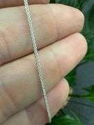 Italian 1mm Spiga Wheat Sterling Silver 925 Chain 24" Necklace