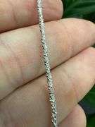 Italian 925 Sterling Silver 1.65mm Diamond Cut Margarita Chain 18" Necklace