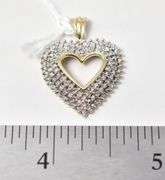 Brilliant Diamond Heart Pendant in 10K Yellow Gold