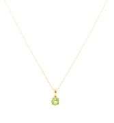 14kt Yellow gold 0.55ct Peridot pendant on chain