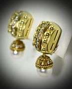 High-End Adaptable 18K Diamond and Pearl Earrings