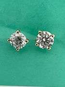 BRAND NEW 4.00 CARATS LAB GROWN DIAMOND STUDS. 14K YELLOW GOLD