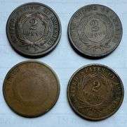 1864 1865 1867 1868 2 Cent Pieces.