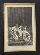 Pair of Antique Engravings from Dante's Inferno Circa 1861
