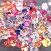 Glittering 136 piece 3.01ct fancy color Sapphire set
