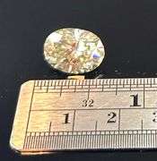 Huge Rare 4.25 Ct  Oval White Lab Simulated Diamond Solitaire