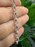 Italian Sterling Silver 925 6mm Rolo Link Bracelet 8"