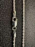 14k White Gold Solid Diamond-Cut Rope Link Chain 1.5mm Necklace 22"