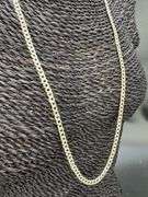 Gold Plated Sterling Silver Curb Pave Two Tone 925 Made in Italy Necklace 4.3mm Wide 24" Long