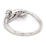 10kt White gold diamond accent Infinity ring