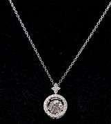 CZ Gemstone Pendant Necklace in Sterling Silver