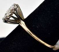 Dazzling Diamond Cluster Ring in 14K Yellow Gold