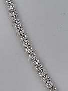 CERTIFIED BRAND NEW 14K WHITE GOLD TENNIS BRACELET. 11.00 CARATS OF DIAMONDS.