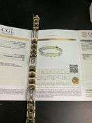 MEN'S CERTIFIED BRAND NEW 14K YELLOW AND WHITE GOLD DIAMOND BRACELET