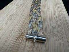 Italian Four Strand Gold Plated Sterling Silver Bracelet in 7"
