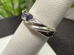 Sterling Silver Iolite Gemstone Ring Size 6