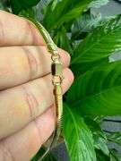 Sterling Silver 22k Gold Plated Omega Necklace 4mm 925 Italy Cubetto Chain 18"