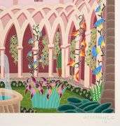 Thomas McKnight Original Signed Serigraph Framed 'Amalfi Cloister'