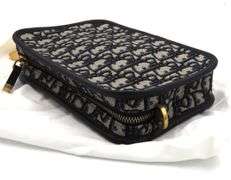Christian Dior Oblique Dior quake Clutch Blue