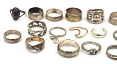 Group lot of Vintage 925 sterling silver rings