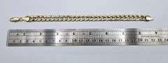 Sharp 24.5 Gram 14 Kt Gold Plate Curb Link Bracelet