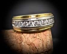 Bold Man's 14K Diamond 1 Ct. T. W. Band