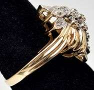 Sparkling 14K Yellow Gold Diamond Ring