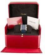 Cartier Tank Must Large 4323, 34 X 26mm, Blue Dial, Stainless Steel Watch