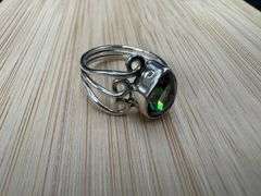 Sterling Silver Mystic Quartz Stone Ring Size 8