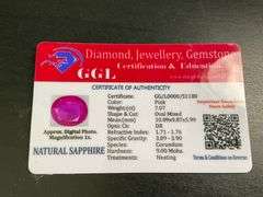 CERTIFIED NATURAL PINK SAPPHIRE 7.07 CARATS