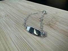 Sterling Silver 925 7mm ID Bracelet Heart Link Chain 6"