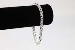 Sterling Silver Men's Heavy Wheat Chain 6mm Solid 925 Italy Bracelet Spiga 8"