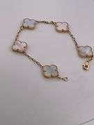CERTIFIED BRAND NEW 18K YELLOW GOLD CLOVER LEAF BRACELET