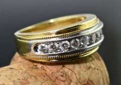 Bold Man's 14K Diamond 1 Ct. T. W. Band