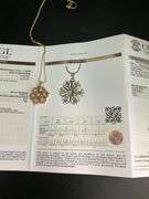 14K YELLOW GOLD NECKLACE WITH DIAMOND PENDANT