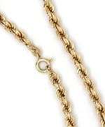 14kt Yellow gold rope chain necklace