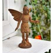 Lot of 2 Cast Iron Winged Fairies
