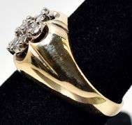 Charming 14K Yellow Gold Diamond Men's Ring