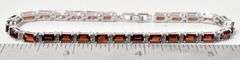 Red Garnet Tennis Bracelet in Sterling Silver