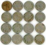 16 Different Buffalo Nickels: 1913-1926