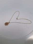 14K YELLOW GOLD NECKLACE WITH DIAMOND PENDANT